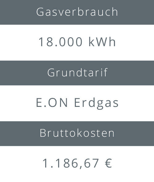 Gasanbieter Hamburg | Grundversorgung Gasverbrauch, Grundtarif und Bruttokosten des E.ON Erdgas Tarifs