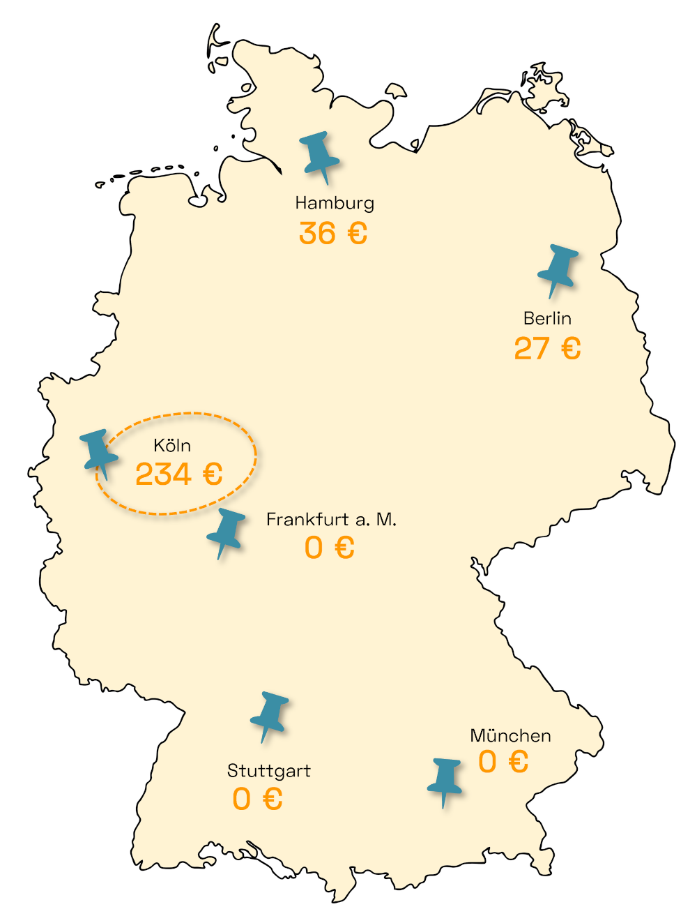 Stromanbieter Köln Ersparnis Deutschlandkarte